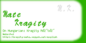 mate kragity business card